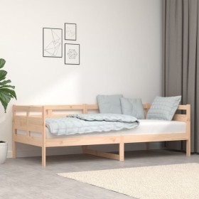 Sofá cama madera maciza de pino 90x200 cm de vidaXL, Camas y somieres - Ref: Foro24-820297, Precio: 93,99 €, Descuento: %