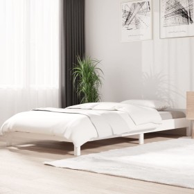 White solid pine wood stackable bed 90x190 cm by vidaXL, Beds and slatted bases - Ref: Foro24-820403, Price: 112,99 €, Discou...