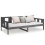 Gray solid pine wood sofa bed 80x200 cm by vidaXL, Beds and slatted bases - Ref: Foro24-820274, Price: 106,59 €, Discount: %