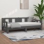 Removable sofa bed solid gray pine wood 2x(90x190) cm by vidaXL, Beds and slatted bases - Ref: Foro24-820294, Price: 178,99 €...