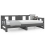 Sofá cama extraíble madera maciza de pino gris 2x(90x190) cm de vidaXL, Camas y somieres - Ref: Foro24-820294, Precio: 178,52...