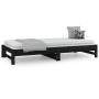 Sofá cama extraíble madera maciza de pino negro 2x(90x200) cm de vidaXL, Camas y somieres - Ref: Foro24-820431, Precio: 162,0...