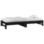 Sofá cama extraíble madera maciza de pino negro 2x(90x200) cm de vidaXL, Camas y somieres - Ref: Foro24-820431, Precio: 162,0...