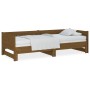 Sofá cama extraíble madera maciza marrón miel 2x(90x200) cm de vidaXL, Camas y somieres - Ref: Foro24-820255, Precio: 226,58 ...