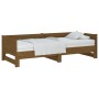 Sofá cama extraíble madera maciza marrón miel 2x(90x200) cm de vidaXL, Camas y somieres - Ref: Foro24-820255, Precio: 226,58 ...