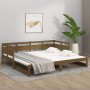 Sofá cama extraíble madera maciza pino marrón miel 2x(90x200)cm de vidaXL, Camas y somieres - Ref: Foro24-820315, Precio: 166...