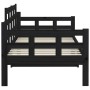 Sofá cama madera maciza de pino negro 90x200 cm de vidaXL, Camas y somieres - Ref: Foro24-820331, Precio: 122,50 €, Descuento: %