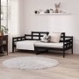 Sofá cama madera maciza de pino negro 90x200 cm de vidaXL, Camas y somieres - Ref: Foro24-820331, Precio: 122,50 €, Descuento: %