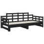 Removable sofa bed solid black pine wood 2x(80x200) cm by vidaXL, Beds and slatted bases - Ref: Foro24-820351, Price: 180,99 ...