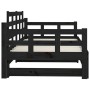 Removable sofa bed solid black pine wood 2x(80x200) cm by vidaXL, Beds and slatted bases - Ref: Foro24-820351, Price: 180,99 ...