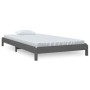 Gray solid pine wood stackable bed 100x200 cm by vidaXL, Beds and slatted bases - Ref: Foro24-820389, Price: 122,46 €, Discou...