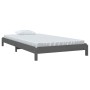 Gray solid pine wood stackable bed 100x200 cm by vidaXL, Beds and slatted bases - Ref: Foro24-820389, Price: 122,46 €, Discou...