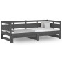 Removable sofa bed solid gray pine wood 2x(90x200) cm by vidaXL, Beds and slatted bases - Ref: Foro24-820314, Price: 206,66 €...