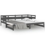 Sofá cama extraíble madera maciza de pino gris 2x(90x190) cm de vidaXL, Camas y somieres - Ref: Foro24-820324, Precio: 158,99...