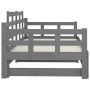 Removable sofa bed solid gray pine wood 2x(90x200) cm by vidaXL, Beds and slatted bases - Ref: Foro24-820344, Price: 192,01 €...