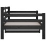 Sofá cama madera maciza de pino negro 90x190 cm de vidaXL, Camas y somieres - Ref: Foro24-814643, Precio: 120,83 €, Descuento: %