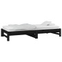 Sofá cama extraíble madera maciza de pino negro 2x(80x200) cm de vidaXL, Camas y somieres - Ref: Foro24-820436, Precio: 189,0...