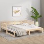 Sofá cama extraíble madera maciza de pino 2x(90x200) cm de vidaXL, Camas y somieres - Ref: Foro24-820312, Precio: 156,83 €, D...