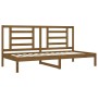 Sofá cama madera maciza de pino marrón miel 90x200 cm de vidaXL, Camas y somieres - Ref: Foro24-3108059, Precio: 127,26 €, De...