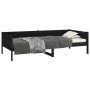 Solid black pine wood sofa bed 90x200 cm by vidaXL, Beds and slatted bases - Ref: Foro24-820241, Price: 122,99 €, Discount: %