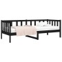 Sofá cama madera maciza de pino negro 90x190 cm de vidaXL, Camas y somieres - Ref: Foro24-814648, Precio: 116,99 €, Descuento: %