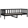 Sofá cama madera maciza de pino negro 90x190 cm de vidaXL, Camas y somieres - Ref: Foro24-814648, Precio: 116,99 €, Descuento: %