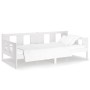 Sofá cama madera maciza de pino blanco 90x200 cm de vidaXL, Camas y somieres - Ref: Foro24-820268, Precio: 82,84 €, Descuento: %