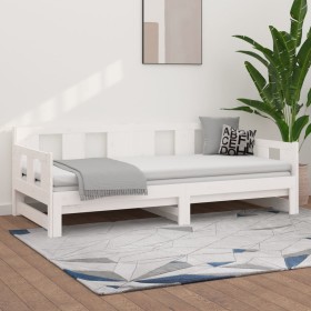 Removable sofa bed solid white pine wood 2x(80x200) cm by vidaXL, Beds and slatted bases - Ref: Foro24-820288, Price: 184,88 ...