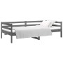 Sofá cama madera maciza de pino gris 90x190 cm de vidaXL, Camas y somieres - Ref: Foro24-814636, Precio: 119,23 €, Descuento: %