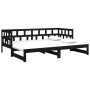 Sofá cama extraíble madera maciza de pino negro 2x(90x200) cm de vidaXL, Camas y somieres - Ref: Foro24-820226, Precio: 175,1...