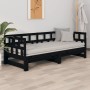 Sofá cama extraíble madera maciza de pino negro 2x(90x200) cm de vidaXL, Camas y somieres - Ref: Foro24-820226, Precio: 175,1...