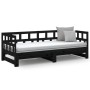 Sofá cama extraíble madera maciza de pino negro 2x(90x200) cm de vidaXL, Camas y somieres - Ref: Foro24-820226, Precio: 175,1...