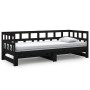 Sofá cama extraíble madera maciza de pino negro 2x(90x200) cm de vidaXL, Camas y somieres - Ref: Foro24-820226, Precio: 175,1...