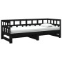 Sofá cama extraíble madera maciza de pino negro 2x(90x200) cm de vidaXL, Camas y somieres - Ref: Foro24-820226, Precio: 175,1...