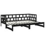 Sofá cama extraíble madera maciza de pino negro 2x(90x200) cm de vidaXL, Camas y somieres - Ref: Foro24-820226, Precio: 175,1...