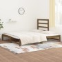 Sofá cama extraíble madera maciza de pino marrón 2x(90x200) cm de vidaXL, Camas y somieres - Ref: Foro24-3108305, Precio: 175...