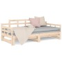 Sofá cama extraíble madera maciza de pino 2x(90x200) cm de vidaXL, Camas y somieres - Ref: Foro24-820342, Precio: 138,98 €, D...