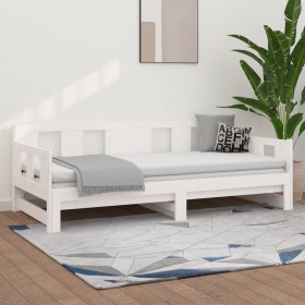 Removable sofa bed solid white pine wood 2x(90x190) cm by vidaXL, Beds and slatted bases - Ref: Foro24-820293, Price: 184,04 ...