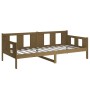 Sofá cama de madera maciza de pino marrón miel 90x190 cm de vidaXL, Camas y somieres - Ref: Foro24-820280, Precio: 116,99 €, ...