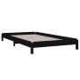 Black solid pine wood stackable bed 80x200 cm by vidaXL, Beds and slatted bases - Ref: Foro24-820401, Price: 120,99 €, Discou...