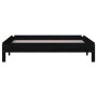 Black solid pine wood stackable bed 80x200 cm by vidaXL, Beds and slatted bases - Ref: Foro24-820401, Price: 120,99 €, Discou...