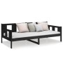 Solid black pine wood sofa bed 80x200 cm by vidaXL, Beds and slatted bases - Ref: Foro24-820276, Price: 113,62 €, Discount: %