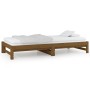 Sofá cama extraíble madera maciza de pino marrón 2x(90x200) cm de vidaXL, Camas y somieres - Ref: Foro24-820430, Precio: 159,...