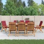 Reclining garden chairs and cushions 8 pcs solid teak wood by vidaXL, Garden chairs - Ref: Foro24-3196532, Price: 1,00 €, Dis...