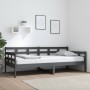 Solid gray pine wood sofa bed 90x200 cm by vidaXL, Beds and slatted bases - Ref: Foro24-820359, Price: 130,32 €, Discount: %