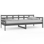 Solid gray pine wood sofa bed 90x200 cm by vidaXL, Beds and slatted bases - Ref: Foro24-820359, Price: 130,32 €, Discount: %