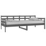 Solid gray pine wood sofa bed 90x200 cm by vidaXL, Beds and slatted bases - Ref: Foro24-820359, Price: 130,32 €, Discount: %