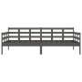 Solid gray pine wood sofa bed 90x200 cm by vidaXL, Beds and slatted bases - Ref: Foro24-820359, Price: 130,32 €, Discount: %