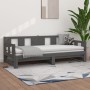 Removable sofa bed solid gray pine wood 2x(80x200) cm by vidaXL, Beds and slatted bases - Ref: Foro24-820289, Price: 182,56 €...