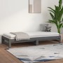 Removable sofa bed solid gray pine wood 2x(90x200) cm by vidaXL, Beds and slatted bases - Ref: Foro24-820429, Price: 153,38 €...